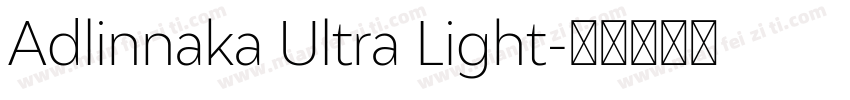Adlinnaka Ultra Light字体转换